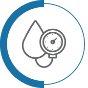 icon of a blood pressure gauge